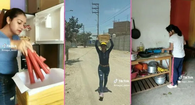 La muchacha vende marcianos de fruta en la calle, pero usuarios en TikTok la criticaron.