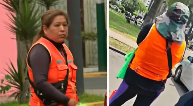 Cercado de Lima. Los agraviados aseguran que la mujer amenaza con dañar a los vehículos en caso los conductores no cumplan con pagarle.