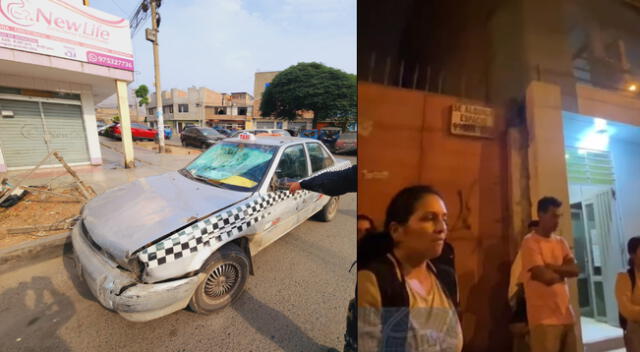 Taxi utilizando en el presunto secuestro y hermana de la víctima.