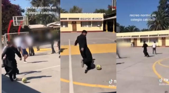 El sacerdote la rompe con el fútbol.