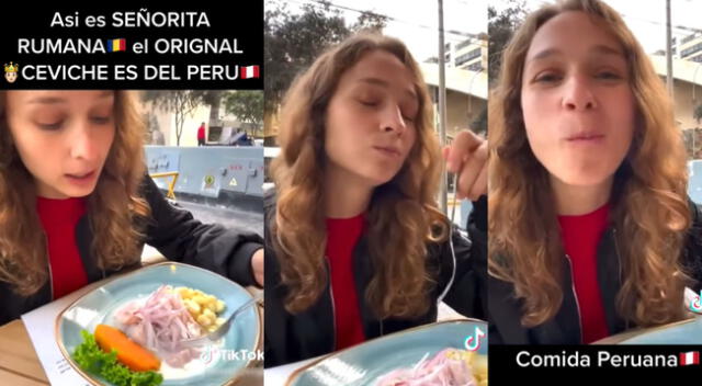 Joven turista se animó a probar ceviche peruano por primera vez y escena se hizo viral en las redes sociales.