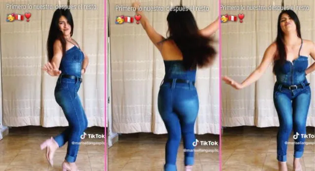 La muchacha cajamarquina se puso a bailar un huayno y sus movimiento se hicieron virales en TikTok.