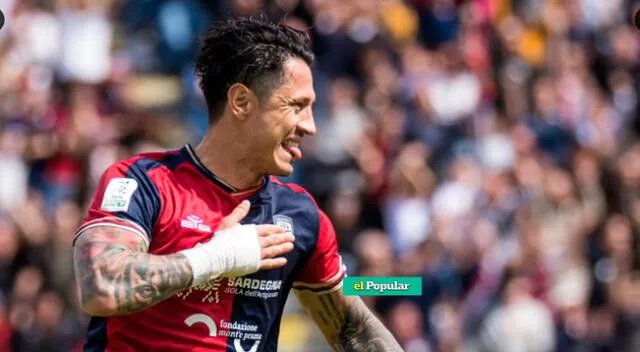 Gianluca Lapadula se lució en el empate del Cagliari.