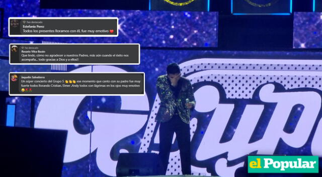 Usuarios brindan apoyo tras conmovedora escena en el concierto del Grupo 5