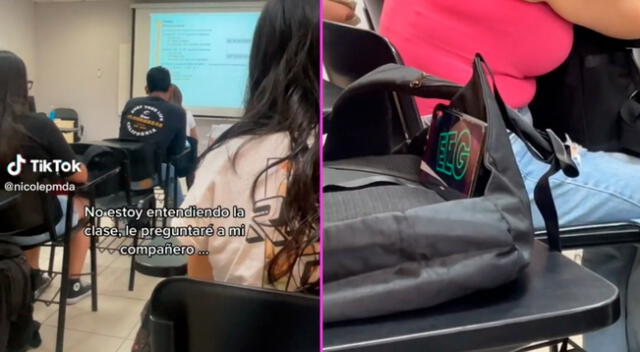 El joven se puso a ver el programa concurso en vez de poner atención a clases.