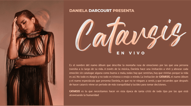 Daniela Darcourt presenta su nuevo álbum Catarsis