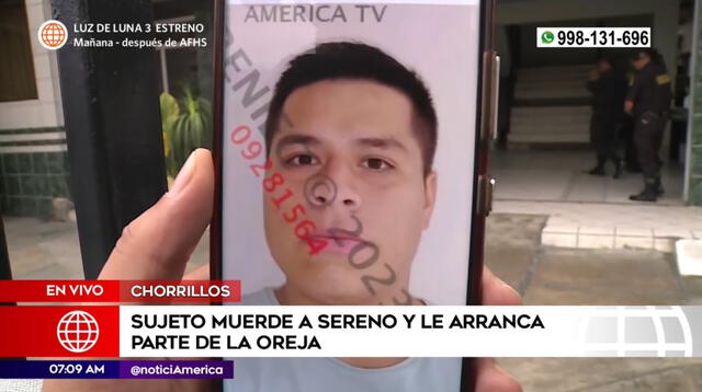 Presunto atacante de sereno.   