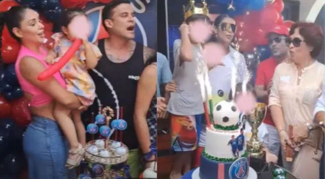 Karla Tarazona y Christian Domínguez pasan juntos el cumpleaños de su hijo.
