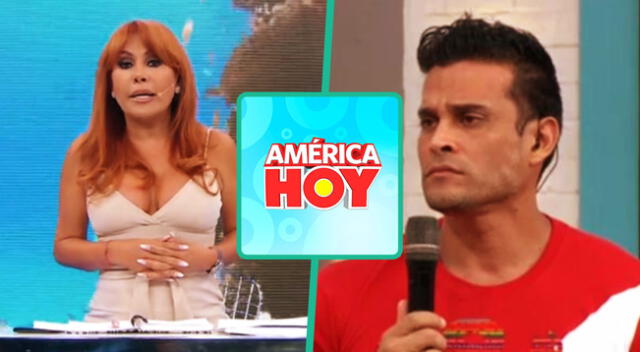 Magaly Medina reprocha a 'América hoy' porque no dejaban hablar a Christian Domínguez.