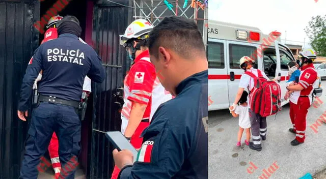 Los niños se encontraban llorando asustados dentro de la vivienda.