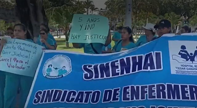 Sindicato de enfermeras exigie justicia para la joven que fue atacada sexualmente en Iquitos.