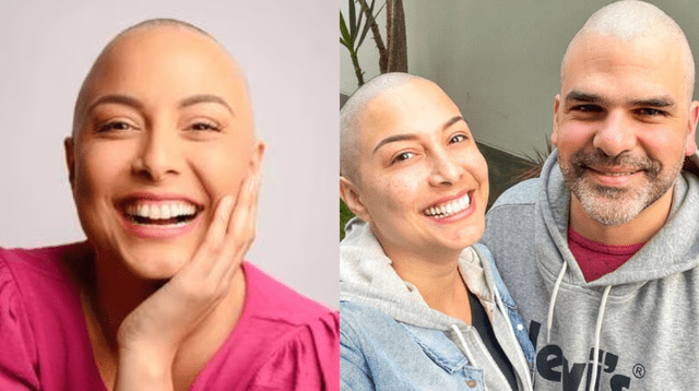 Natalia Salas emocionada de haber superado las quimioterapias.