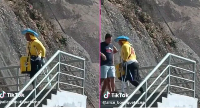 Heladero con discapacidad hace llorar en TikTok al ser visto vendiendo en plena Costa Verde de Chorrillos.