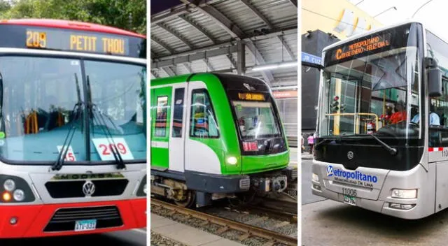 Conoce los horarios que tendrán el Metropolitano, Corredores y Tren de Lima.