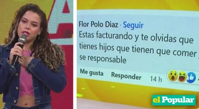 Florcita explica sobre publicación en Facebook