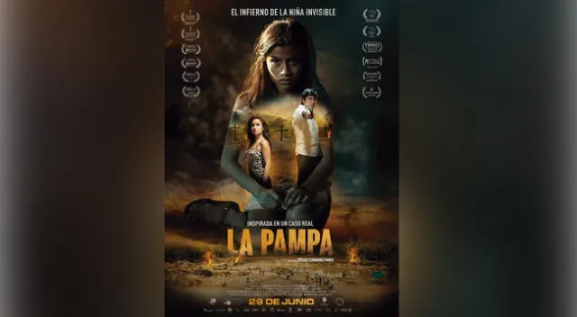 Afiche de la película 'La Pampa', que se estrenará en las salas de cine peruanas el próximo 29 de junio.