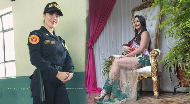 Agente de la Policía Nacional del Perú se convirtió en una reina de belleza en Cajamarca.
