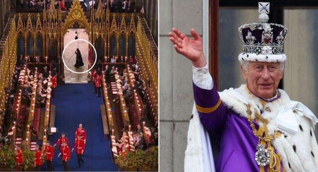 Una "silueta extraña" apareció en el pasillo de la Abadía de Westminster durante la coronación de Carlos III.