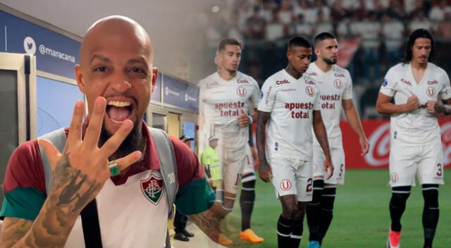 Felipe Melo y su gesto al ver la insignia de la U llamó la atención.