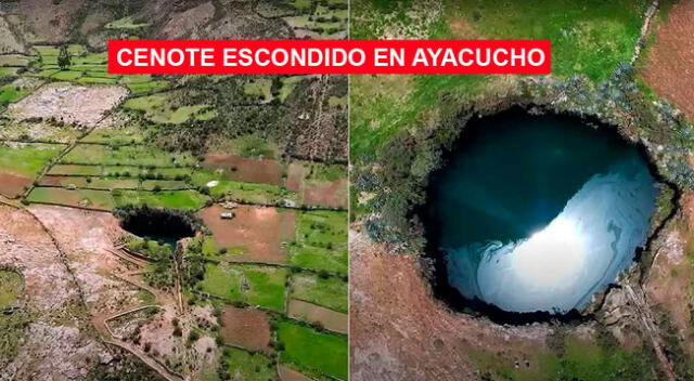 ¿Cuál es la ruta para llegar hasta el cenote en Ayacucho?