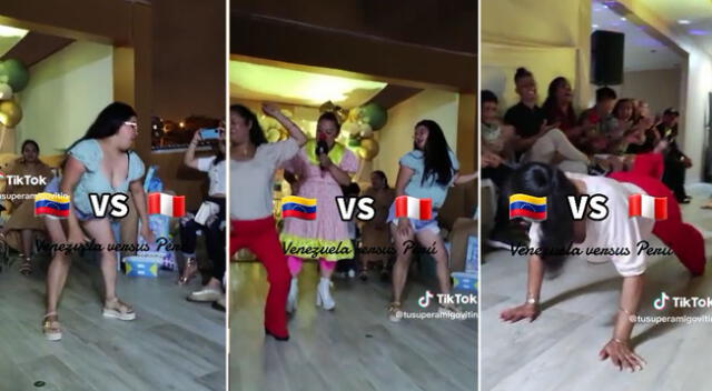 Venezolana protagonizó curioso baile junto a peruana en plena fiesta.