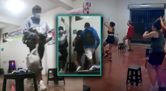 Delincuentes ingresas  a gimnasio en Trujillo y se llevan las pertenencias de todas las mujeres.