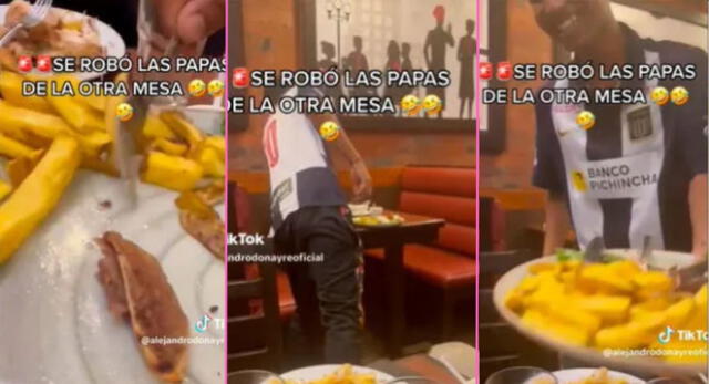 Un muchacho peruano hizo lo impensado con las papas fritas sobrantes de otra mesa y es viral en TikTok.