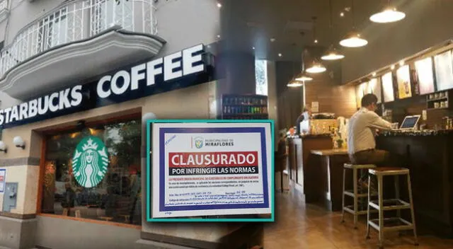 Starbucs del parque Kennedy fue clausurado por la Municipalidad de Miraflores.