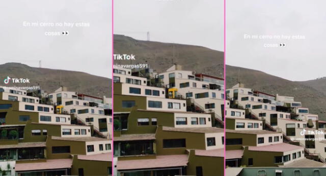 La muchacha peruana captó una singular escena es un cerro de Santiago de Surco y es viral en TikTok.