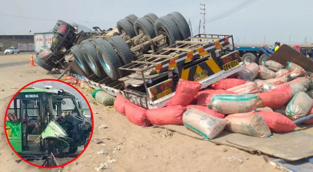 Chofer del tráiler culpa al conductor del microbús por no ver sus señales.