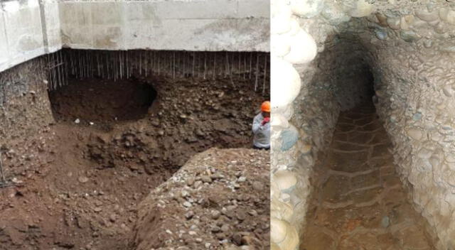 Cueva que fue encontrada en excavaciones de edificio.