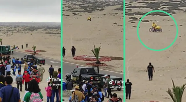 El heladero causó furor en TikTok por aparecer en la frontera de Perú y Chile.