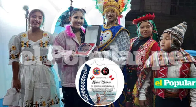 Milena recibió homenaje de residentes peruanos en Chile.