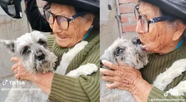 Mamita de 103 años encontró a su perrito "Raylu"