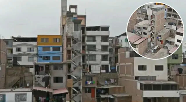 La edificación de nueve pisos se encuentra en la zona alta de Pamplona, en San Juan de Miraflores.