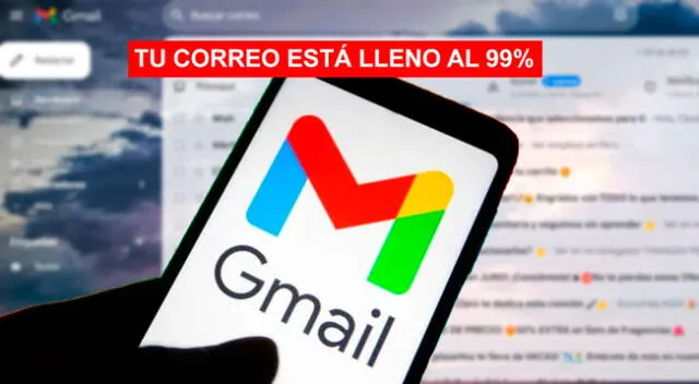 El almacenamiento de Gmail se puede llenar por mensajes antiguos, como de spam, entre otros.