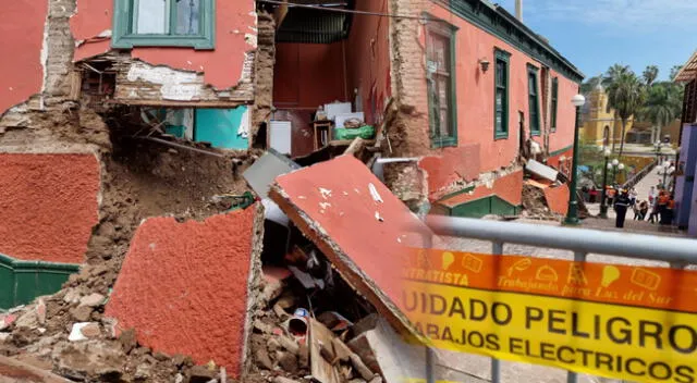 Casona de 112 años que terminó parcialmente derrumbada.