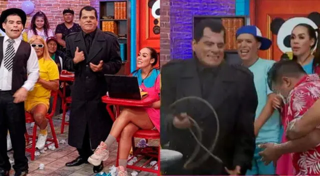 Carlos Álvarez ingresa al programa 'Jirón del humor'.