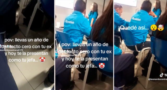 La curiosa escena se ha vuelto viral en las redes sociales.