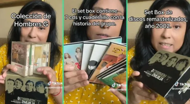 La joven peruana soprendió a TikTok cocn su colección de 'Hombres G'.