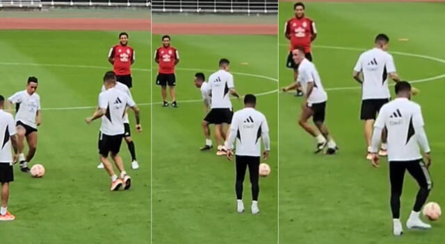 Christian Cueva vaciló a Paolo Guerrero durante los entrenamientos y video se hizo viral en las redes sociales.