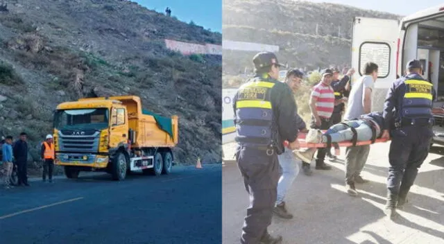 Camión que habría causado despiste de minivan en accidente.