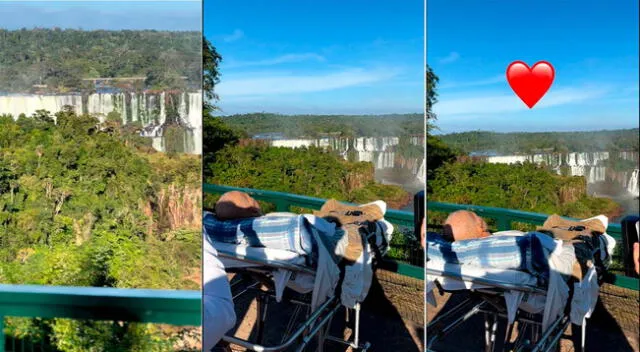 Gracias al equipo médico, el hombre pudo cumplir su última voluntad: contemplar las Cataratas de Iguazú.