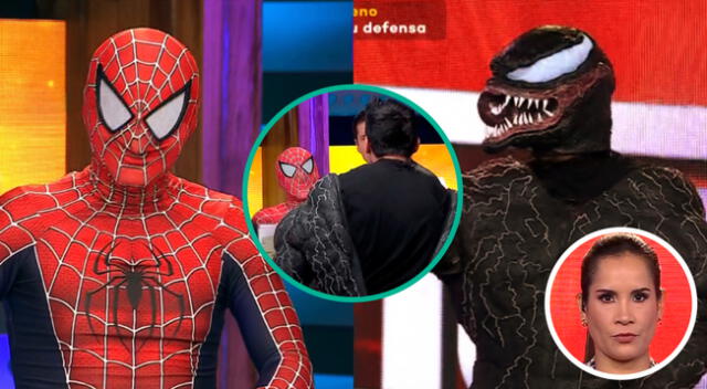 Spiderman y Venom peruanos se van a las manos en programa "En tu defensa" de Lizbeth Cueva.