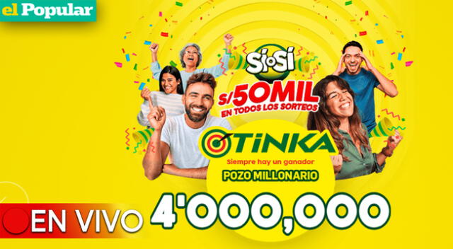 Conoce el nuevo monto del pozo millonario que sorteará La Tinka.