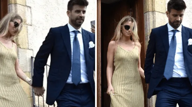 Gerard Piqué y Clara Chía asisten a boda del hermano de él.