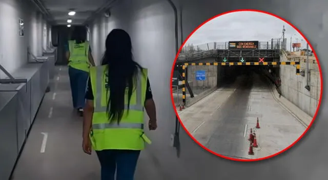 Trabajadores de Lima Expresa explicaron a youtuber las zonas de seguridad del túnel Línea Amarilla.