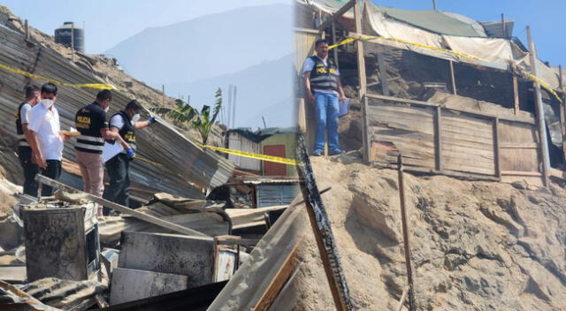 Vivienda donde ocurrieron los hechos y que posteriormente fue quemada.