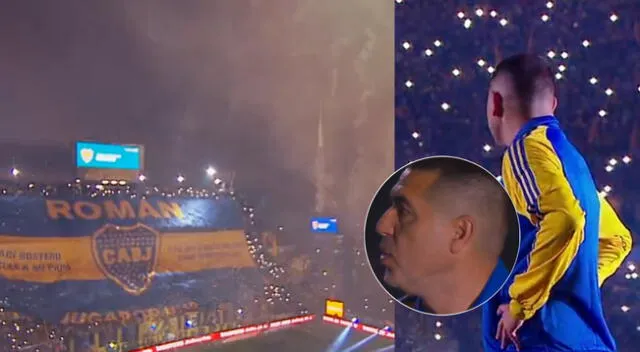 Juan Román Riquelme protagonizó un emotivo momento durante su salida a la cancha de La Bombonera.