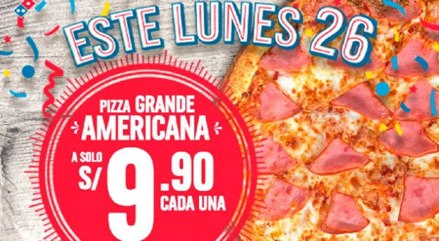 Promoción válida para este lunes 26 de junio.